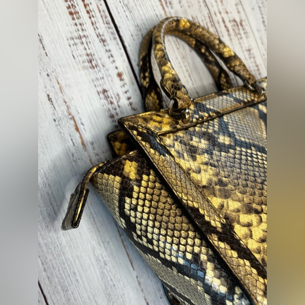 Michael Kors Snake Skin Embossed Satchel - Picture 12 of 16